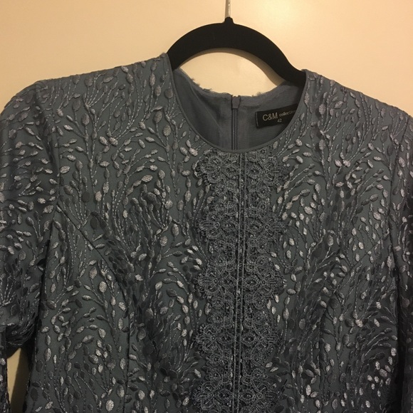 NEW, One Of A Kind CM Blue Gown. Only worn once. - Picture 3 of 3